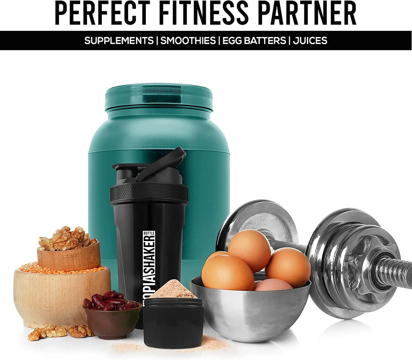 Gym Shaker Bottle Water Bottle Fitness Sports Classic Protein Mixer Shaker Bottle (24-Oz)
