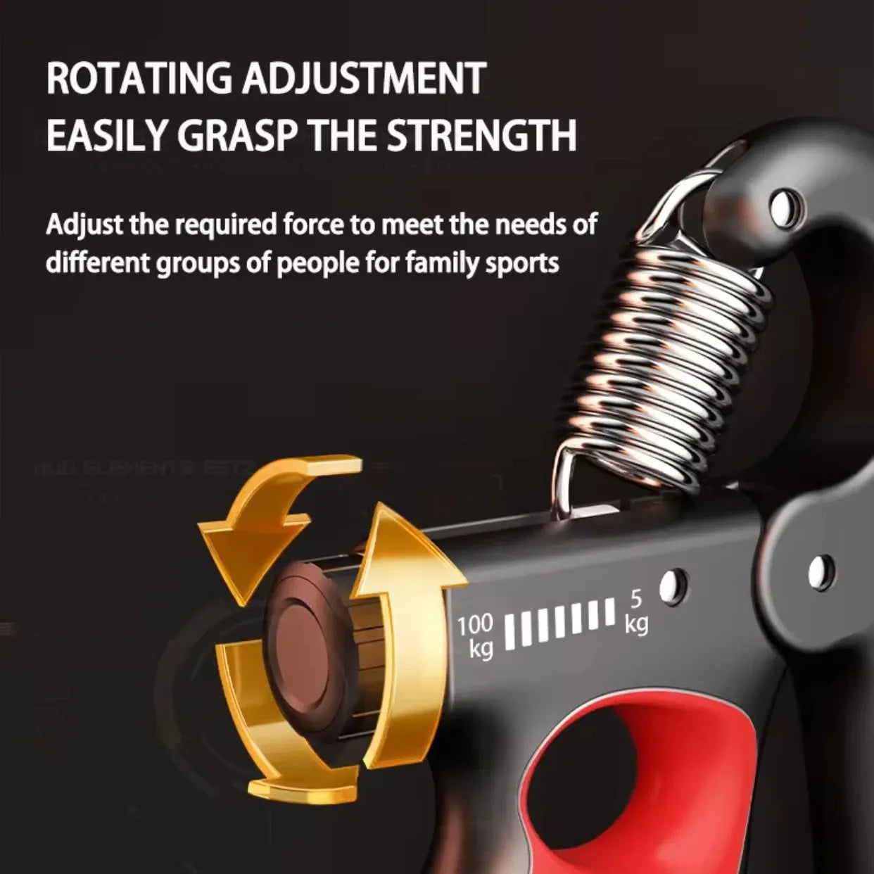 Hand Gripper & Wrist Expander – 5-100Kg Hand Strengthener, Dynamometer Finger & Forearm Trainer
