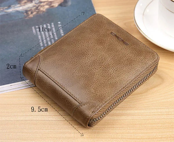 Leather GOL Zip Wallet / Men Fashion Wallet / Men’s leather wallet / Gents wallet