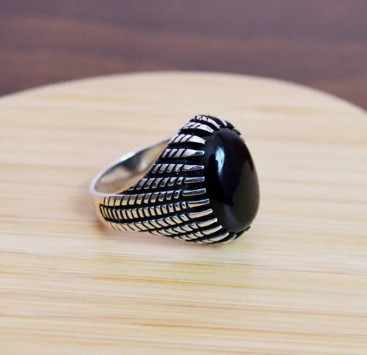1 Pc Turkish Stone Ring New Design Stylish Random Design Ring For Men and Boys