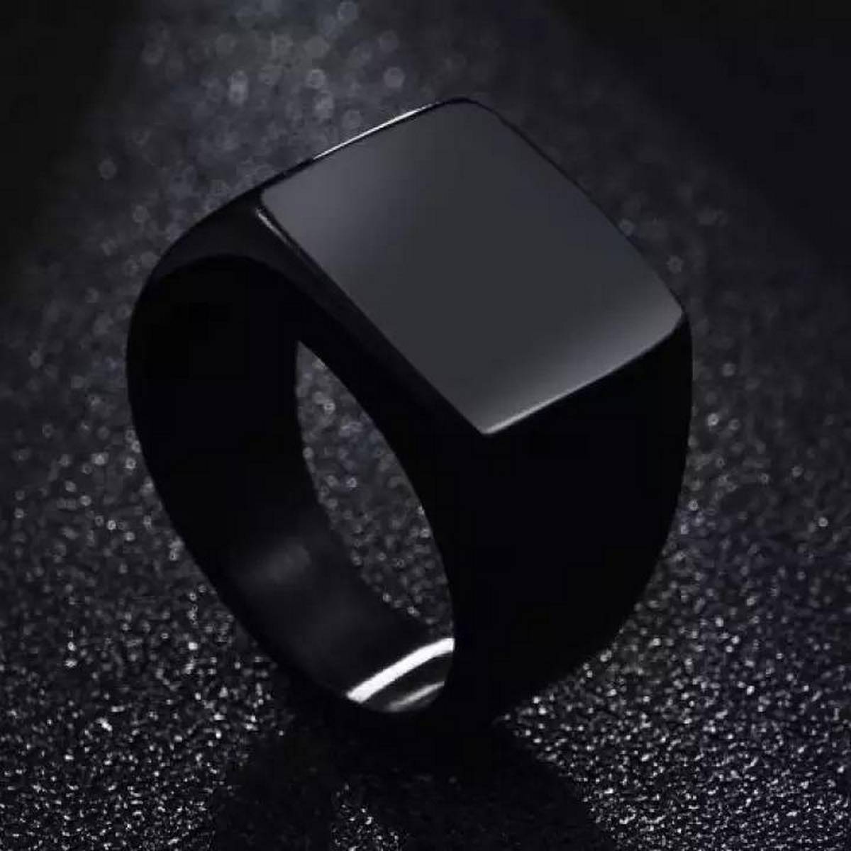 Black Titanium Ring & Men Black Titanium Challa for Men Pack