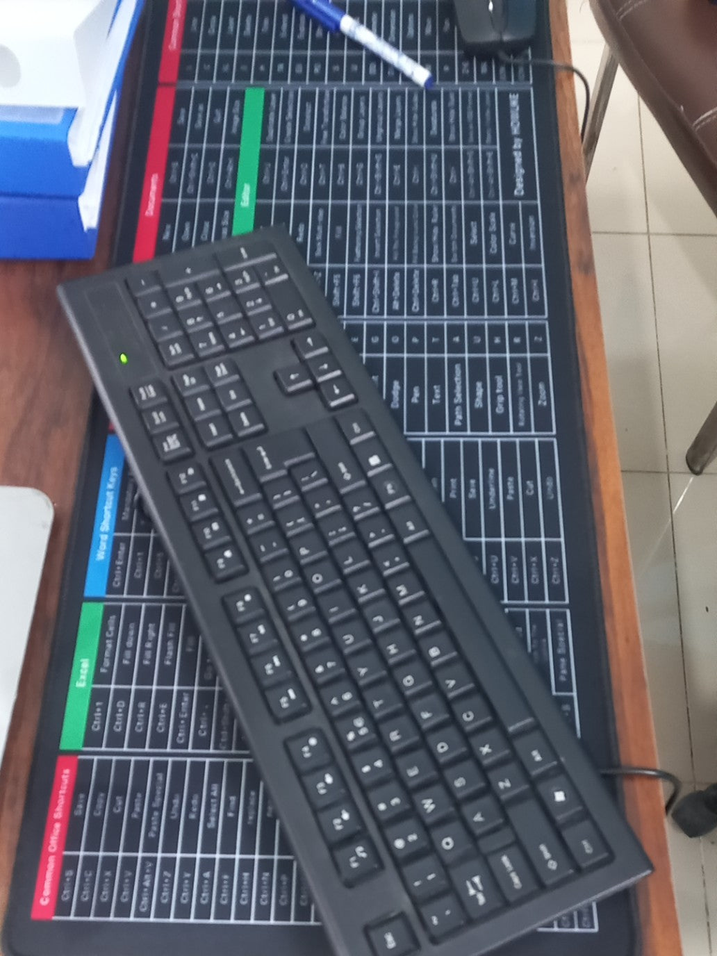 Colexy Keyboard Shortcut Mouse Mat Large Mouse Mat with Excel 800 x 300 x 3 mm Keyboard Shortcuts