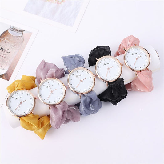 Korean watches for girls Ins Girls Alloy Ribbon Streamer Watch Female